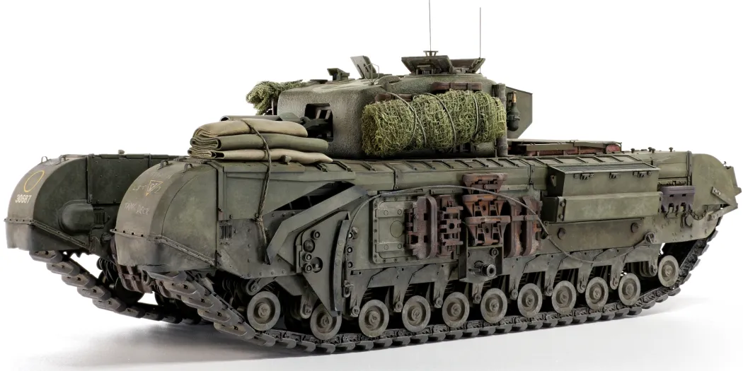 AFV Club Churchill AVRE left front view