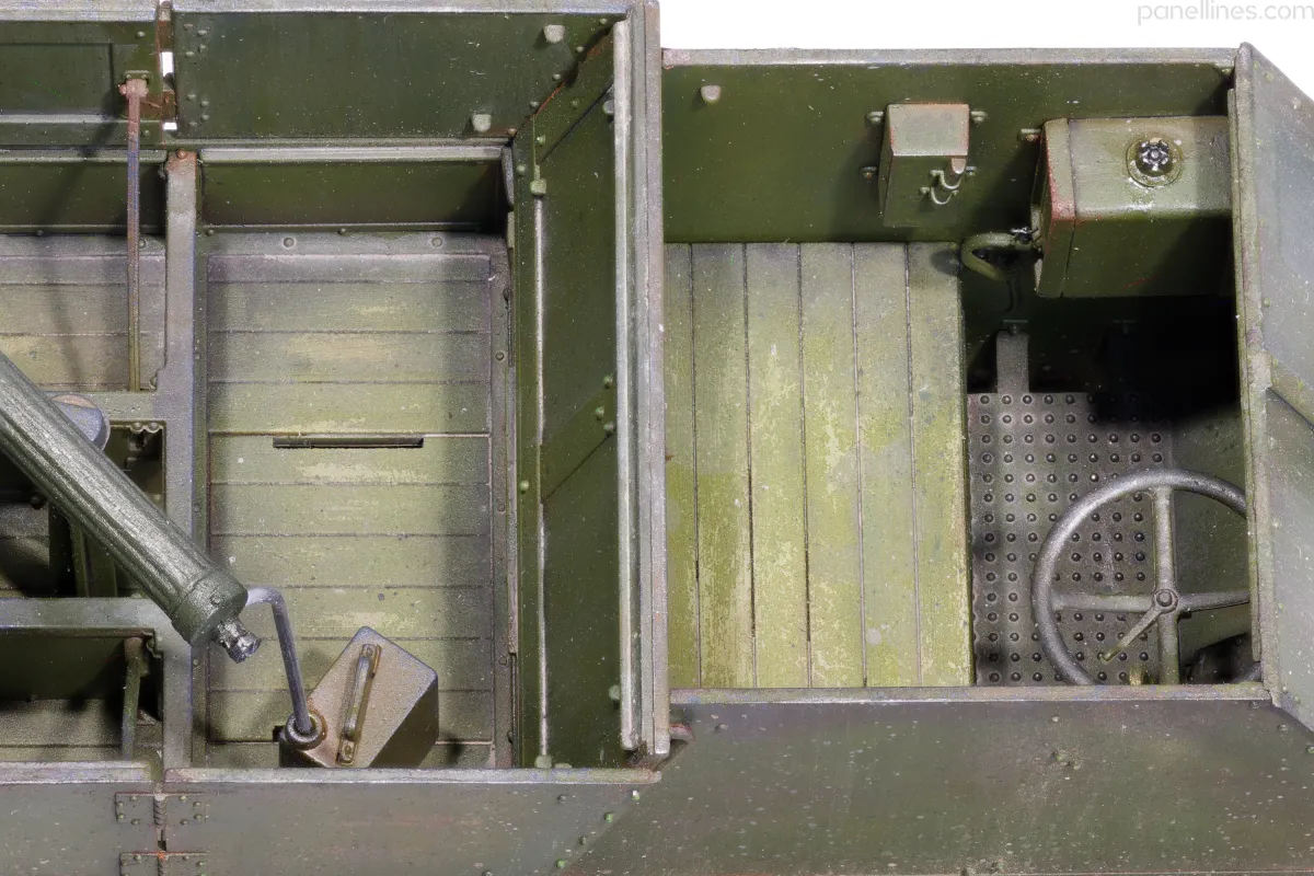Copper State Models MG Carrier, close up of the driver's cab