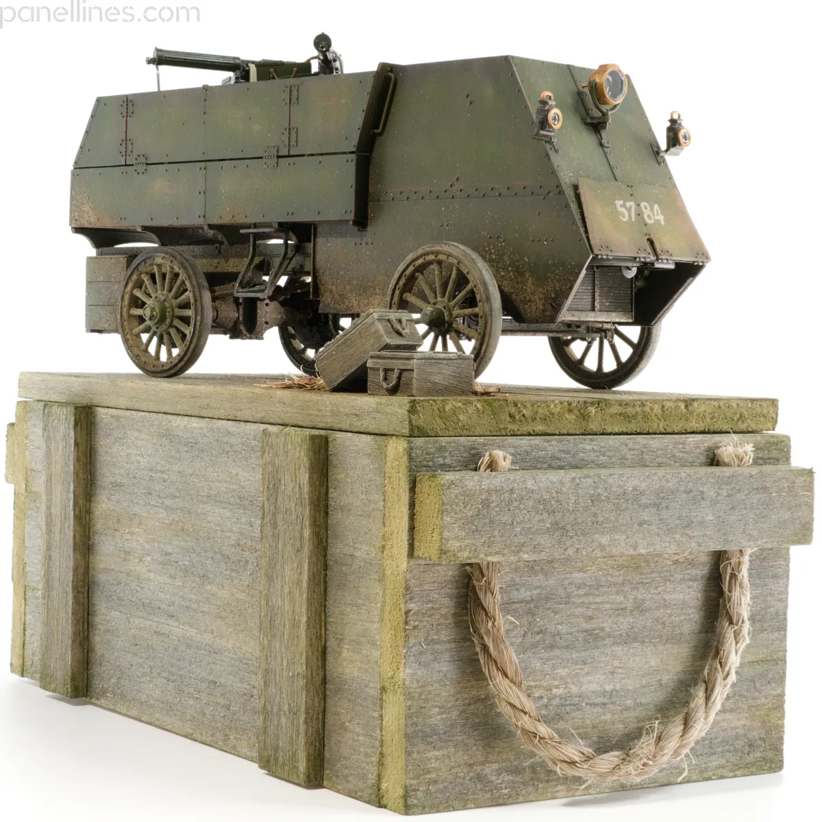 Copper State Models MG Carrier, overview of the model from the right