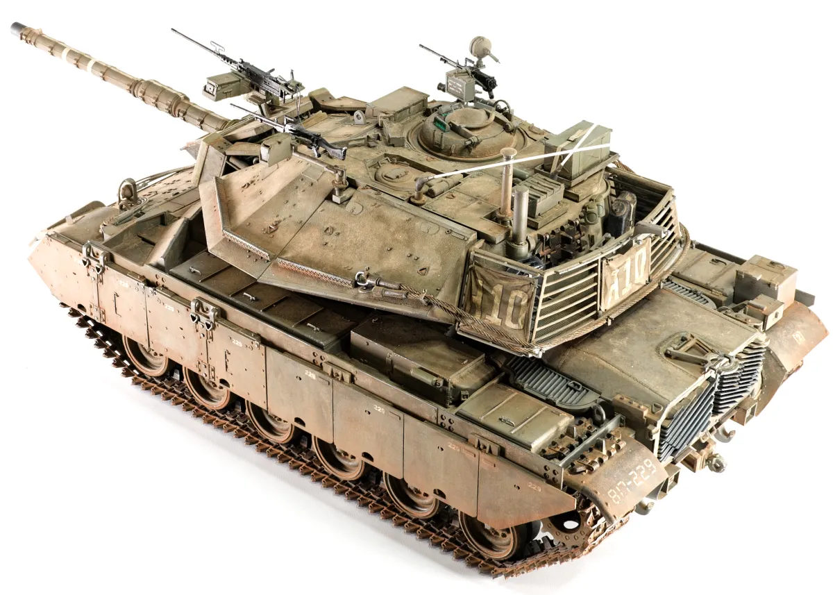 Meng Magach 6B model, overview of left side from above