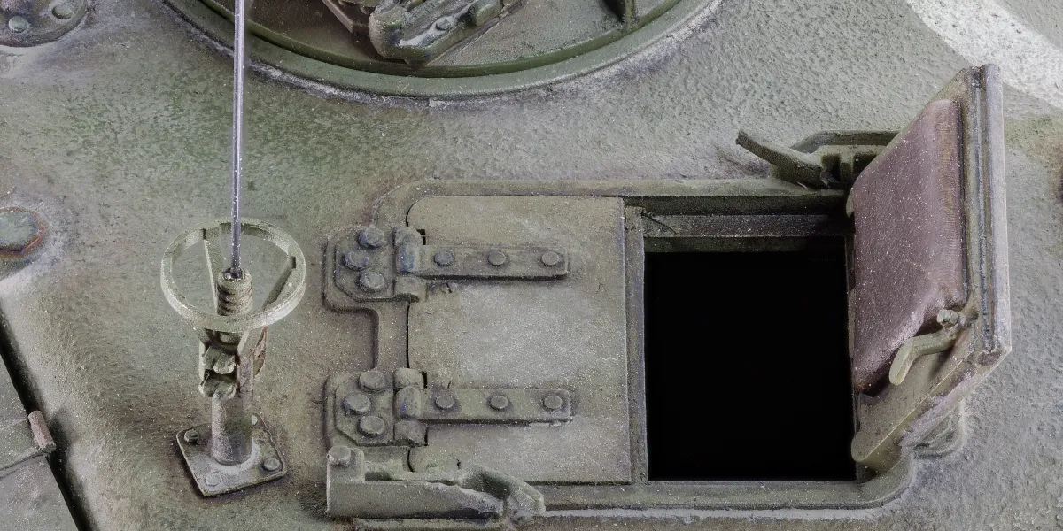 AFV Club Churchill AVRE loader's hatch and aerial mount