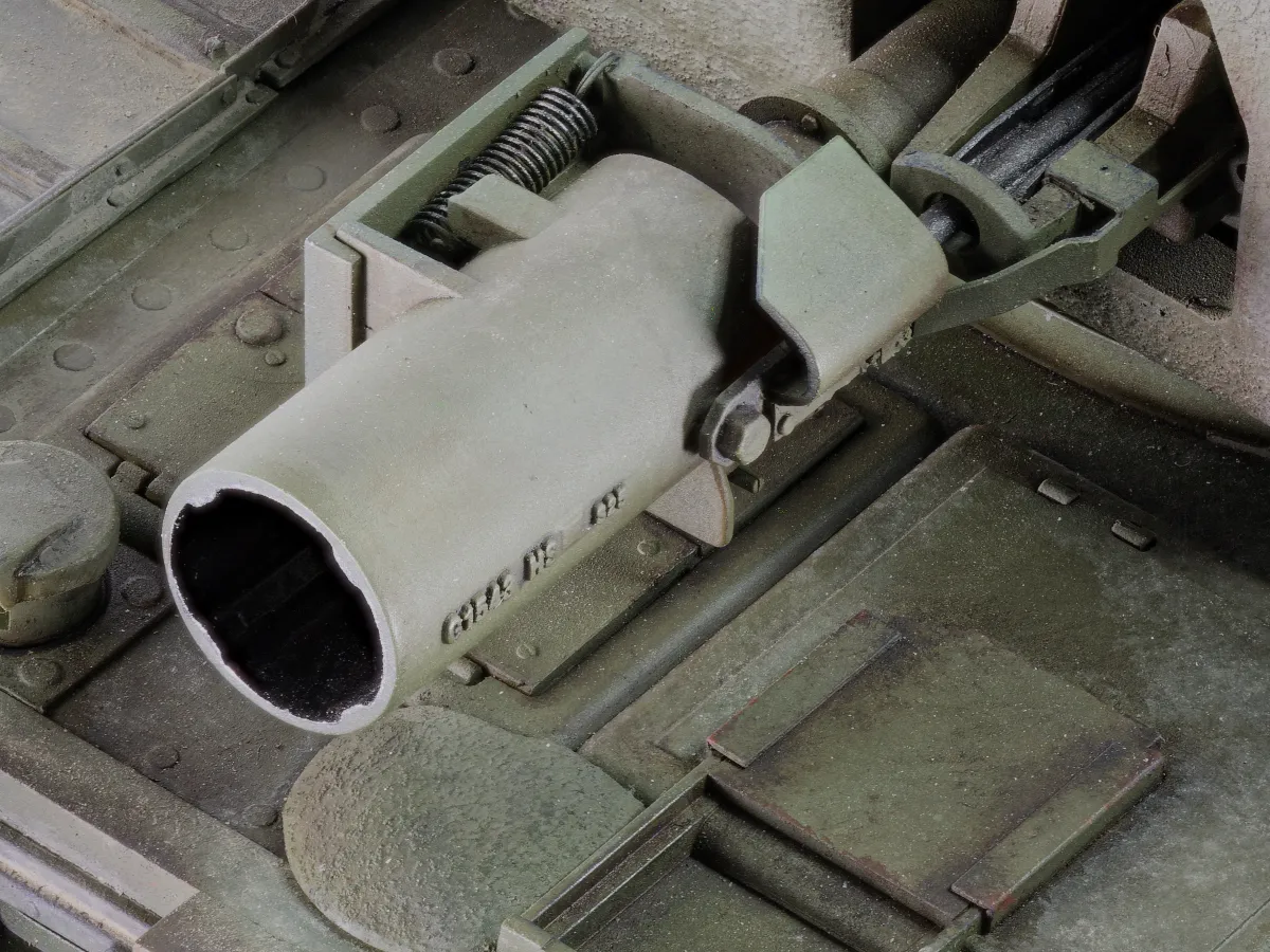 AFV Club Churchill AVRE MkIV petard launcher close-up