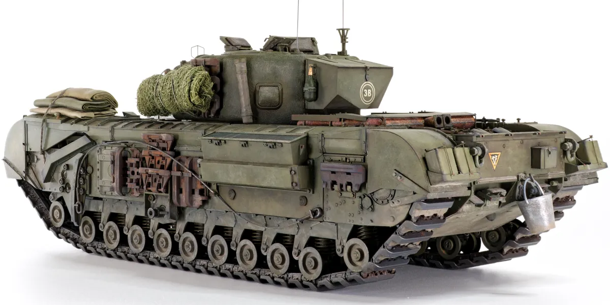 AFV Club Churchill AVRE MkIV, left rear view