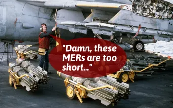 Ordnance technician loading an Intruder