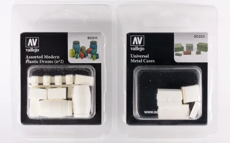 Vallejo Scenics resin metal cases and plastic drums review