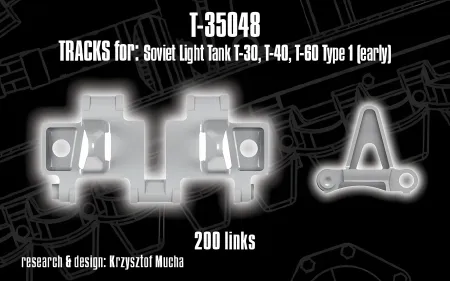 QuickTracks T-35048 for Soviet light tanks, T-30 to early T-60