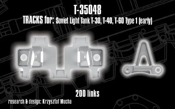 QuickTracks T-35048 for Soviet light tanks, T-30 to early T-60