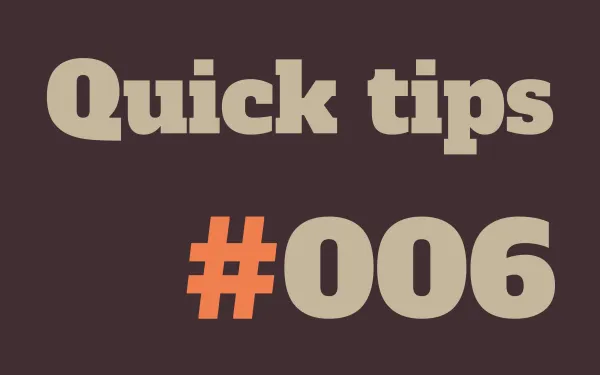quick tips graphic