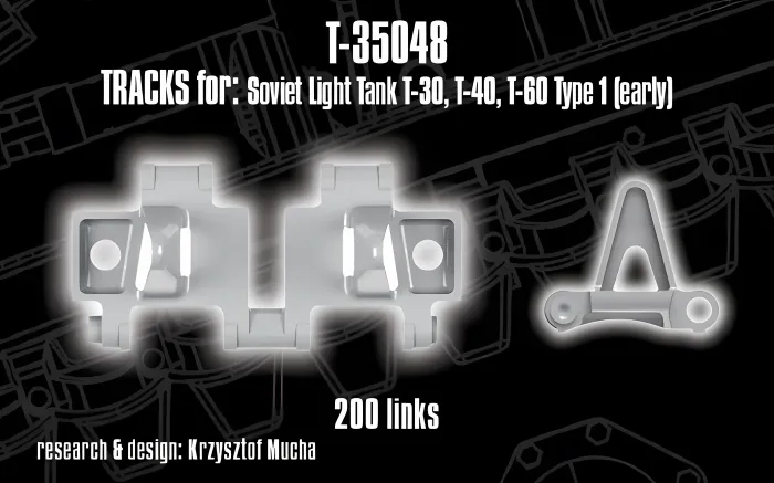 QuickTracks T-35048 for Soviet light tanks, T-30 to early T-60
