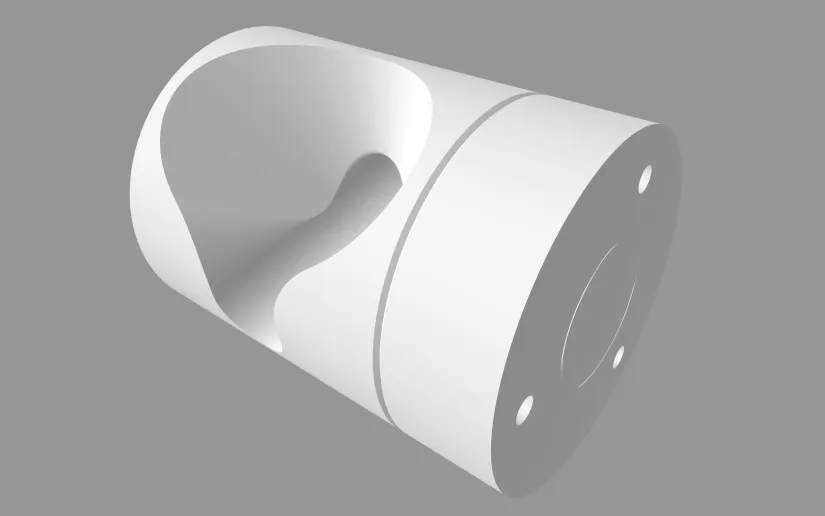 3D CAD render of an Iwata Eclipse airbrush holder