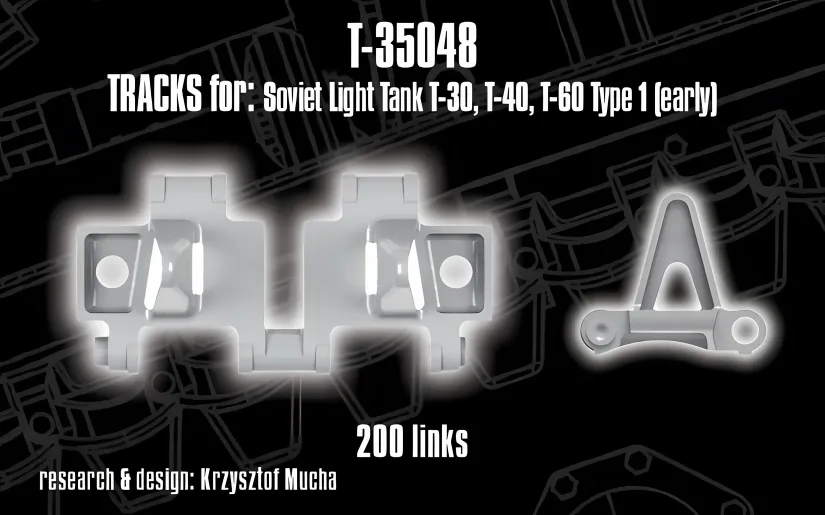 QuickTracks T-35048 for Soviet light tanks, T-30 to early T-60