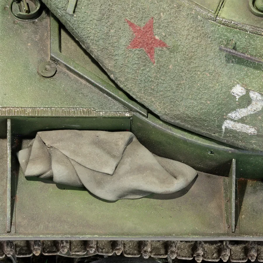 Bronco KV-122 model, close up of stowage