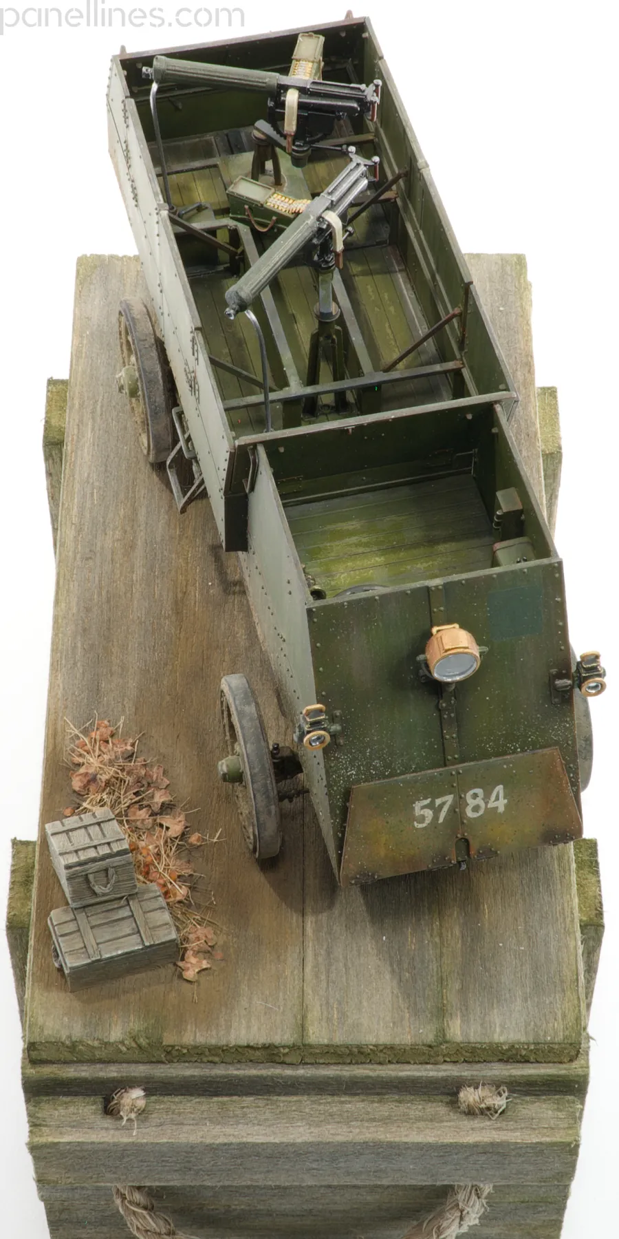 Copper State Models MG Carrier, top front view showing the driver's cab