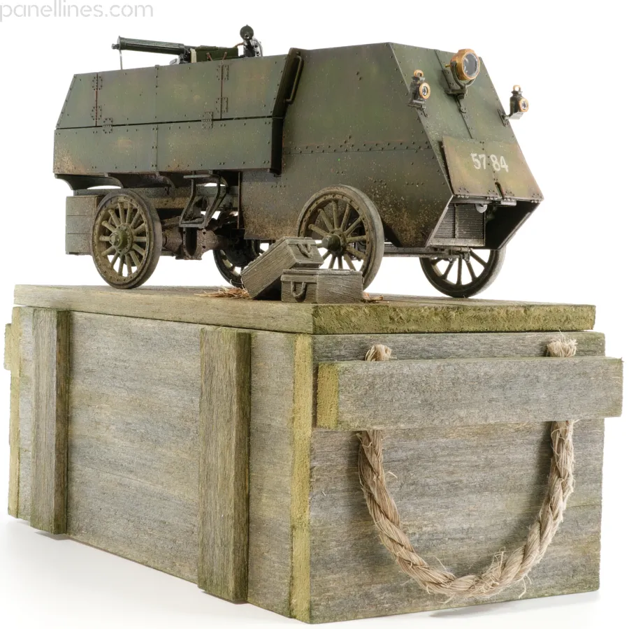 Copper State Models MG Carrier, overview of the model from the right