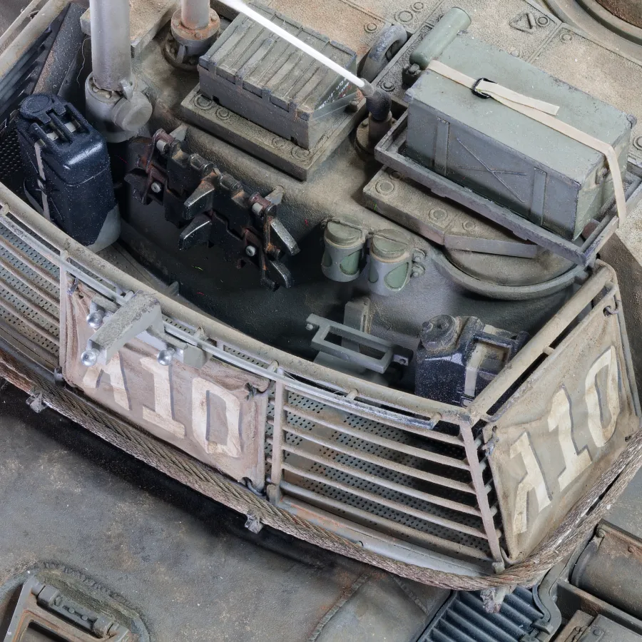 Meng Magach 6B model, turret stowage basket