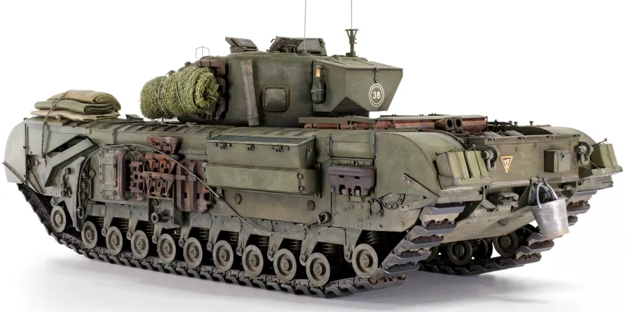 AFV Club Churchill AVRE MkIV, left rear view