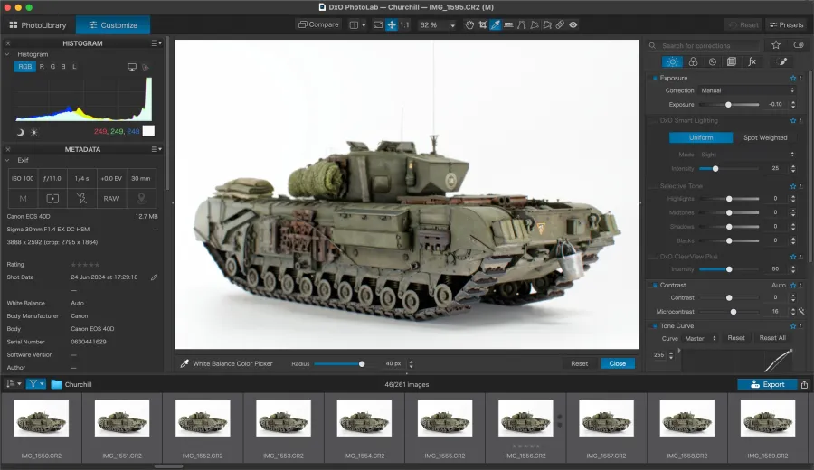 Batch processing of Raw files in DxO Photolab 7