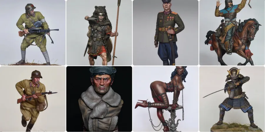 Screenshot of figures by Konstantin Pinaev at Putty and Paint